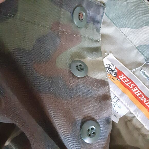 Winchester Pants Mens 38x32 Camouflage Cargo Button Fly Adjustable Waste - Picture 3 of 13